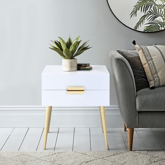 Mid - Century Modern Look - Drawer Storage Advantage - Nightstand in Studio - Keep Things Handy