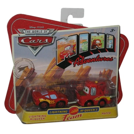 Disney Cars Mini Adventures Lightning McQueen Mater Red Die Cast Toy Car (Lightning Mcqueen And Mater Best Friends)