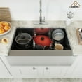 thumbnail image 3 of CASAINC 33 in. Farmhouse Apron-Front Single Bowl 18-Gauge Brushed Stainless Steel Kitchen Sink Bottom Grid Strainer, 3 of 9