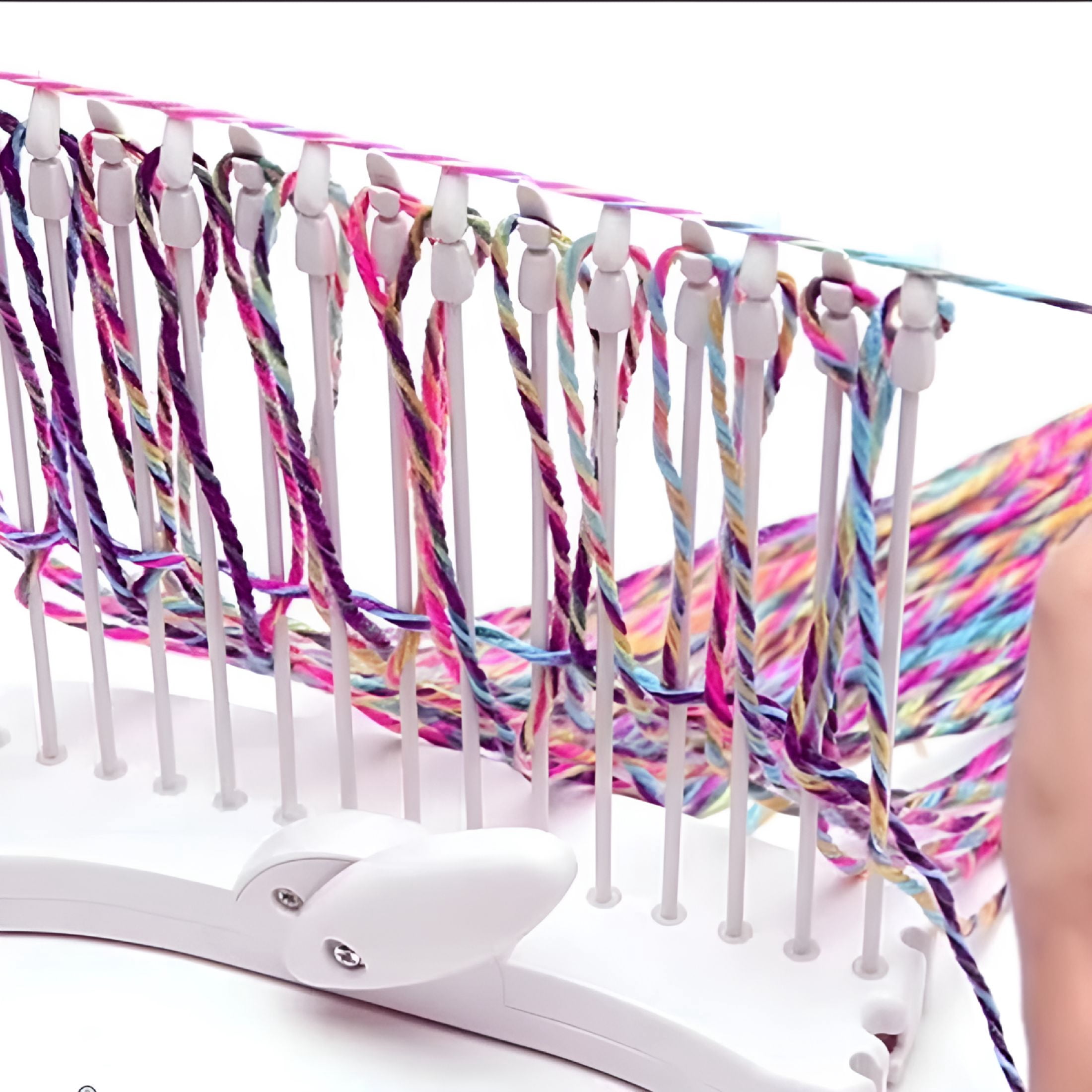 BESTSKY 2026 New Weaving Loom Kit for Craft Enthusiasts,Beginner Friendly Design with Multicolor Loops,Enhance Fine Motor Skills and Creativity,Perfect for Nostalgic Crafting