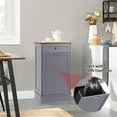 thumbnail image 6 of Kigoty Trash Cabinet, 10 Gallon Tilt Out Wood Trash Canbinet Garbage Hamper Pet Proof for Kitchen, ray, 6 of 9