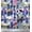 Blue, variant on Soimoi Velvet Fabric Stripe,Donut & Puppies Face Dog Printed Fabric 1 Yard 58 Inch Wide