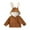 Brown, variant on AUNVITO 2025 Trendy Children's Coat Winter Rabbit Children's Plush Thick Coat Hooded Jacket Coat Top