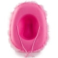 thumbnail image 5 of Sombrero de Vaquera Rosa con Plumas - Sombrero de Vaquero para Mujeres, Adolescentes con ala de Plumas esponjosas, Fiesta de Disfraces temática, Disfraces para Juegos de rol, Talla para Adul, 5 of 5