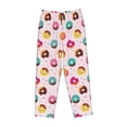 thumbnail image 6 of Uemuo Colorful Donuts Pattern Women's Wide Leg Palazzo Lounge Pants with Pockets Light Weight Loose Comfy Casual Pajama Pants-XX-Large, 6 of 9