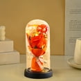 thumbnail image 6 of Wadada Preserved Flowers Gifts for Her, Preserved Rose Bouquet in Glass Dome, Light Up Rose Gifts Perfect for Mom Girlfriend Wife, Perfect for Birthday Anniversary Valentine's Day (Orange Rose), 6 of 6