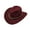Wine Red, variant on Trayknick Unisex Vintage Western Cowboy Hat - Wide Brim British Style Jazz Cap for Daily Outings