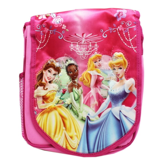 Disney Princess Lovely Ball Gowns Pink Floral Pink Knapsack Style Lunch Bag