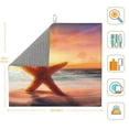 thumbnail image 3 of Honeii Starfish Sunset Sea Beach for Dish Drying Mat for Kitchen Counter, Non-slip Rubber Backed, Hide Stain Kitchen Super Absorbent Draining Mat, Dish Rack Pad, 3 of 8