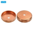 thumbnail image 3 of Uxcell 1-5/8" Copper End Cap with 1/4" Hole, 3 Pcs Pipe Fitting Sweat Plug Connection, 3 of 5