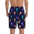 thumbnail image 3 of Bixox Men's Sea Jellyfish printed lightweight casual shorts, soft sleep shorts with pockets., 3 of 7