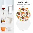 thumbnail image 6 of Fuzoiu Print Leather Coasters Set,Drink Coasters Set of 4,for Tabletop Protection, Durable PVC Coasters,Home Décor and Housewarming Gift-Hexagon, 6 of 6