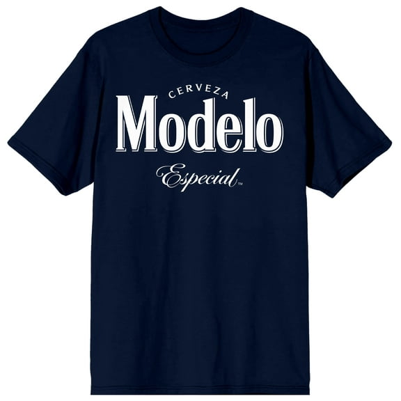 Modelo Especial Logo Men's Navy Crew Neck Tee - M