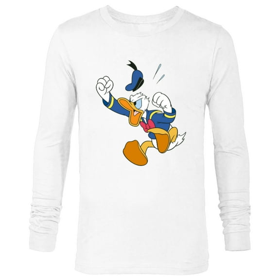 Disney Donald Duck Fit of Anger - Long Sleeve T-Shirt for Men - Customized-White