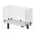thumbnail image 3 of Offex 30x24" Contemporary Aluminum Sneeze Guard Desk Divider in Frosted Clear, 3 of 8