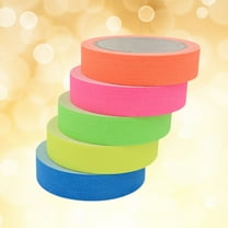 FELTECHELECTR 5Pcs Orange Fluorescent Cloth Tape Glow in the Dark 1000 x 1cm