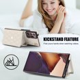 thumbnail image 4 of Allytechgroup for Samsung Galaxy Note 20 Ultra Wallet Case with 5 Cards Holders, Detachable Hand Strap & Shoulder Lanyard RFID Blocking Shockproof Protective Phone Case for Girls Women, White, 4 of 7