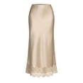 thumbnail image 4 of Maxi Skirts for Women Casual Comfort A line Summer Skirts Flowy Skirt Satin Solid Color Midi Skirt Silk Skirts for Daily Wear, 4 of 6