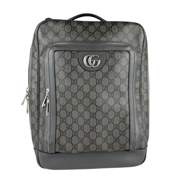 Pre-Owned Gucci Ophidia Backpack in GG Supreme Canvas, Gray, Men's, 745718 z7847