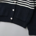 thumbnail image 5 of NAISIBABY Boys Cardigan Sweater, Long Sleeve Buttons V-Neck with Pockets Fashion Casual Knit Outwear Dark Blue 5T, 5 of 8
