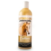 Jeffers Equine Glistening Gold Tearless Horse Shampoo 16 oz – All Natural Coconut Oil & Vitamin E, pH Balanced, Soap Free, Detergent Free, Mane, Coat, Show Horses, Grooming, Barn Care