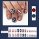 thumbnail image 4 of Uñas postizas con diseño de bandera del Día de la Independencia, 24 unidades, para usar en uñas postizas, 4 of 5