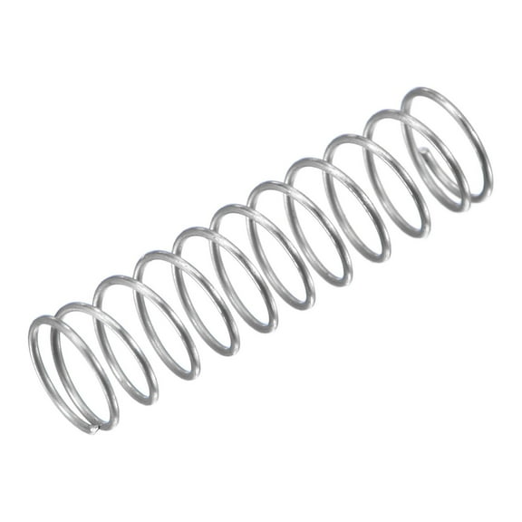 4mmx0.3mmx15mm 304 Stainless Steel Compression Spring 2N Load Capacity, 30pcs