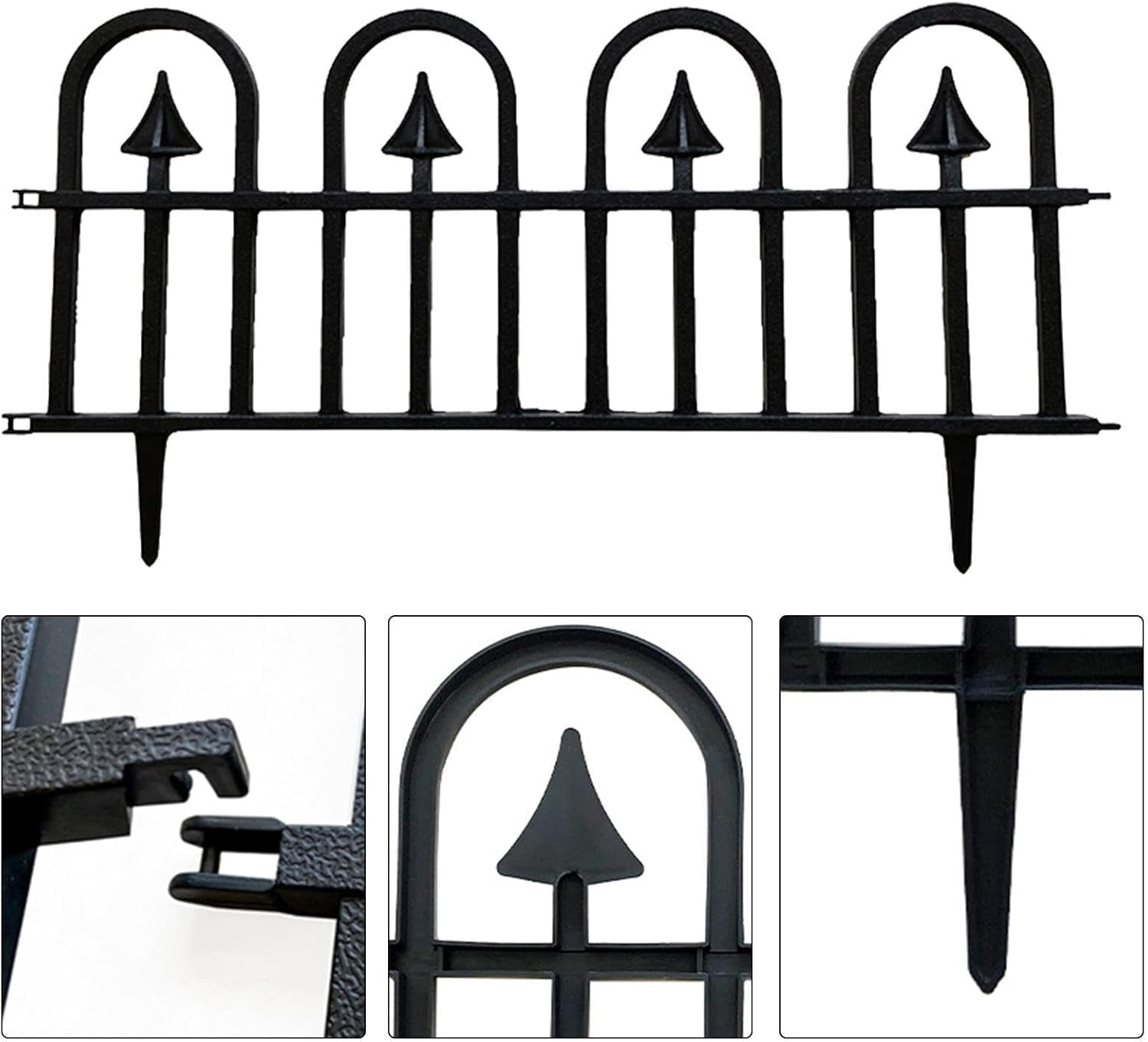 5Pcs Decorative Garden Fence Landscape Fencing Ornaments Panel Outdoor Fence Panel for Garden(wwx)