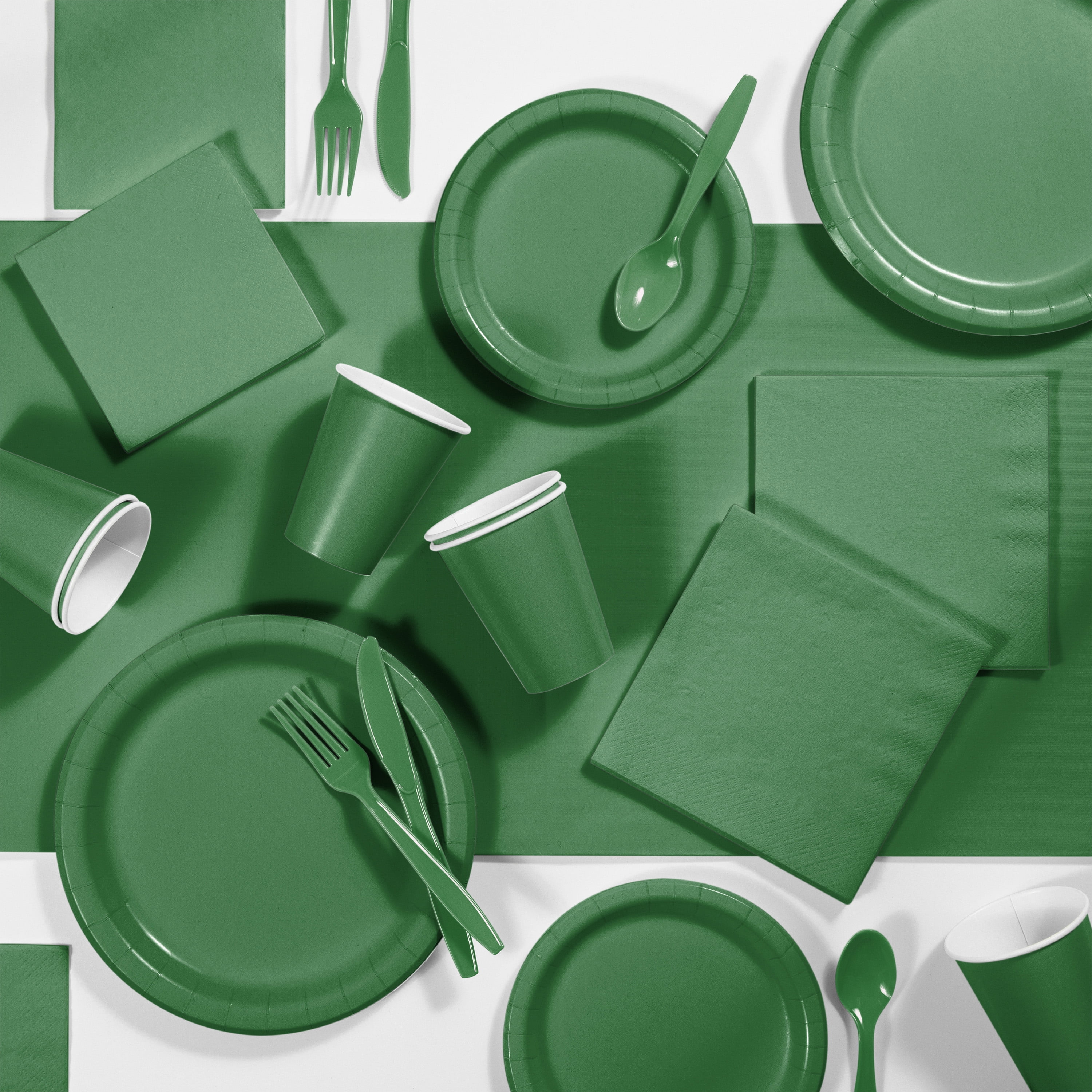 Emerald Green Party Supplies Kit for 24 Guests