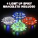 thumbnail image 2 of Light Up Spiky Bracelets, Set Of 4, Led Bracelets For Kids With Multi-color Lights, Wristbands For Girls, Boys, And Adults, 2 of 4