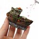 thumbnail image 3 of Adorno de naufragio para acuario, resina perdida, barco naufragado, barco en forma de bricolaje, 3 of 7