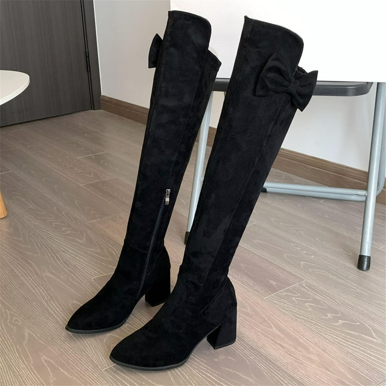 Knee high boots no best sale zipper