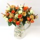 thumbnail image 5 of XWSHYW Flores Artificiales Ramo de Rosas Artificiales Compuesto Por 7 Ramas de Rosas de Seda Ramo Decorativo, 5 of 6