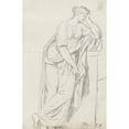 thumbnail image 3 of Jacques Louis David 13x18 Black Modern Framed Museum Art Print Titled - A Muse from the Sarcophagus of the Muses (1775-80), 3 of 5