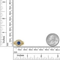 thumbnail image 3 of Gem Stone King 18K Yellow Gold Plated Silver Blue Created Sapphire and White Moissanite Ring for Women (1.91 Cttw, Gemstone Birthstone, Cushion Cut 6MM, Size 7), 3 of 4