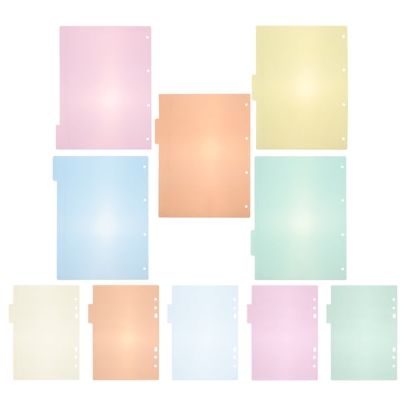 DIY Binder Dividers Numbered Binder Tabs Binder Dividers Pastel Loose-leaf Separators 29.00X22.20X0.10CM
