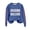 Blue, variant on Womens Casual Sweatshirt Women's Fashionable Round Neck Long Sleeved Raising Printed Top Hoodie Jogging Sweatshirt Women