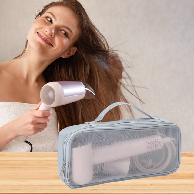 Organizadores de armario y almacenamiento, organización y almacenamiento, bolsa de almacenamiento para secador de pelo, portátil, de viaje, para rizador de pelo, tabla recta, clip, funda protectora, b