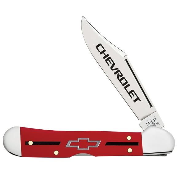 Case XX Knives Chevrolet Red Synthetic Mini Copperlock Stainless Pocket Knife