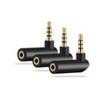 thumbnail image 3 of 90 Degree Plug Adapter 3.5mm Male To Female Headphone Stereo Audio Connector Right Angle Plug Aux Adapter-Black-5 pack, 3 of 5