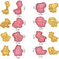thumbnail image 5 of Cortador de galletas con forma de Animal del zoológico, sello de plástico 3D, molde para galletas Pressable de dibujos animados, herramientas de pastelería para hornear, utensilios para hornear, 5 of 5