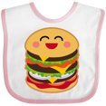 thumbnail image 3 of Inktastic Hamburger Kawaii Boys or Girls Baby Bib, 3 of 4