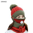 thumbnail image 1 of Worallymy 3 unids/set mujeres invierno cálido tejido cara cubierta gorra senderismo ciclismo gorra con bufanda Worallymy JD735815702, 1 of 7