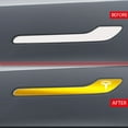 thumbnail image 3 of IPG Compatible for Model 3 / Model Y Door Handle Decal Sticker Wrap Kit (Set of 4) with Tesla Logo Personalize Your Tesla (Shiny Yellow), 3 of 5