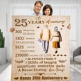thumbnail image 1 of LHSHID 25 Years 25th Wedding for Women Personalized Throw Blanket Gift Anniversary Christmas Valentines for Wife Husband Mom Dad Gifts 30"x40", 1 of 6