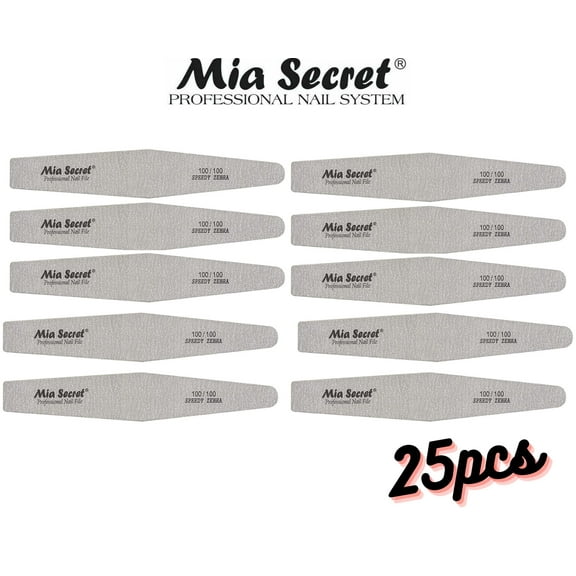 Mia Secret - Forte Zebra NAIL FILE - SPEEDY ZEBRA DIAMOND #100 ( QTY 25 )