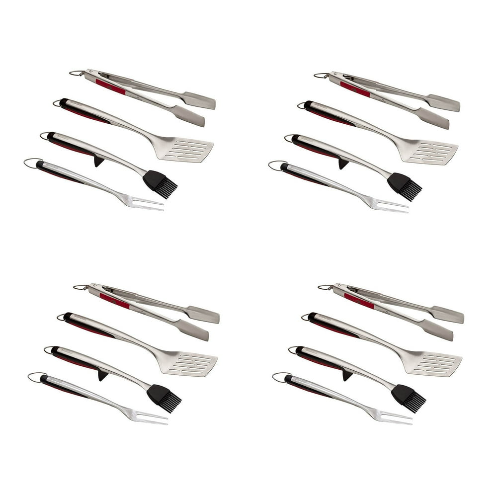CharBroil 4 Piece Comfort Grip BBQ Grill Outdoor Cooking Utensils Set
