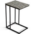 thumbnail image 1 of Steve Silver Kimball Metal Accent Chairside Table in Black and White, 1 of 3