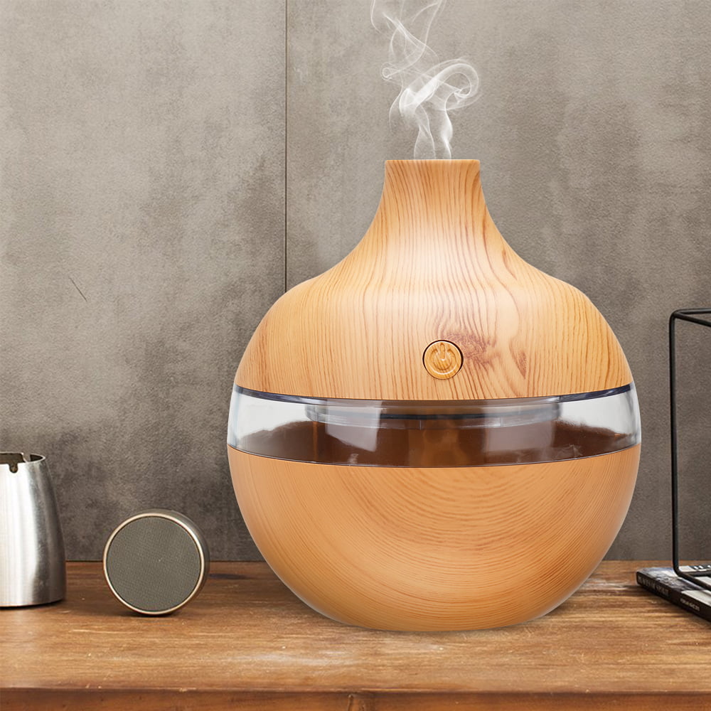 300ml Cool Mist Ultrasonic Humidifier LED Aroma Essential Oil Diffuser Home Room