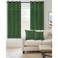 thumbnail image 2 of Vintage Blackish Green Blackout Curtains 72 Inches Length, Farmhouse Retro Beige Solid Color Window Treatment Thermal Insulated Drapes for Bedroom Living Room 2 Panels 104x72 Inches, 2 of 8